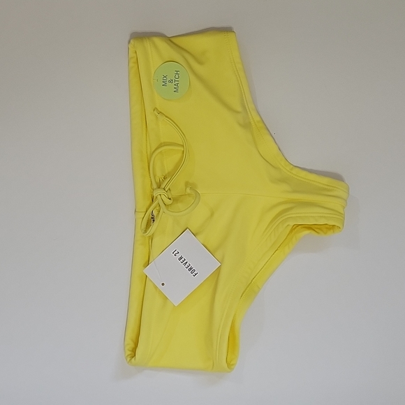 NWT, Forever 21 Mix & Match two piece bikini set in yellow women's size Small - Picture 7 of 10